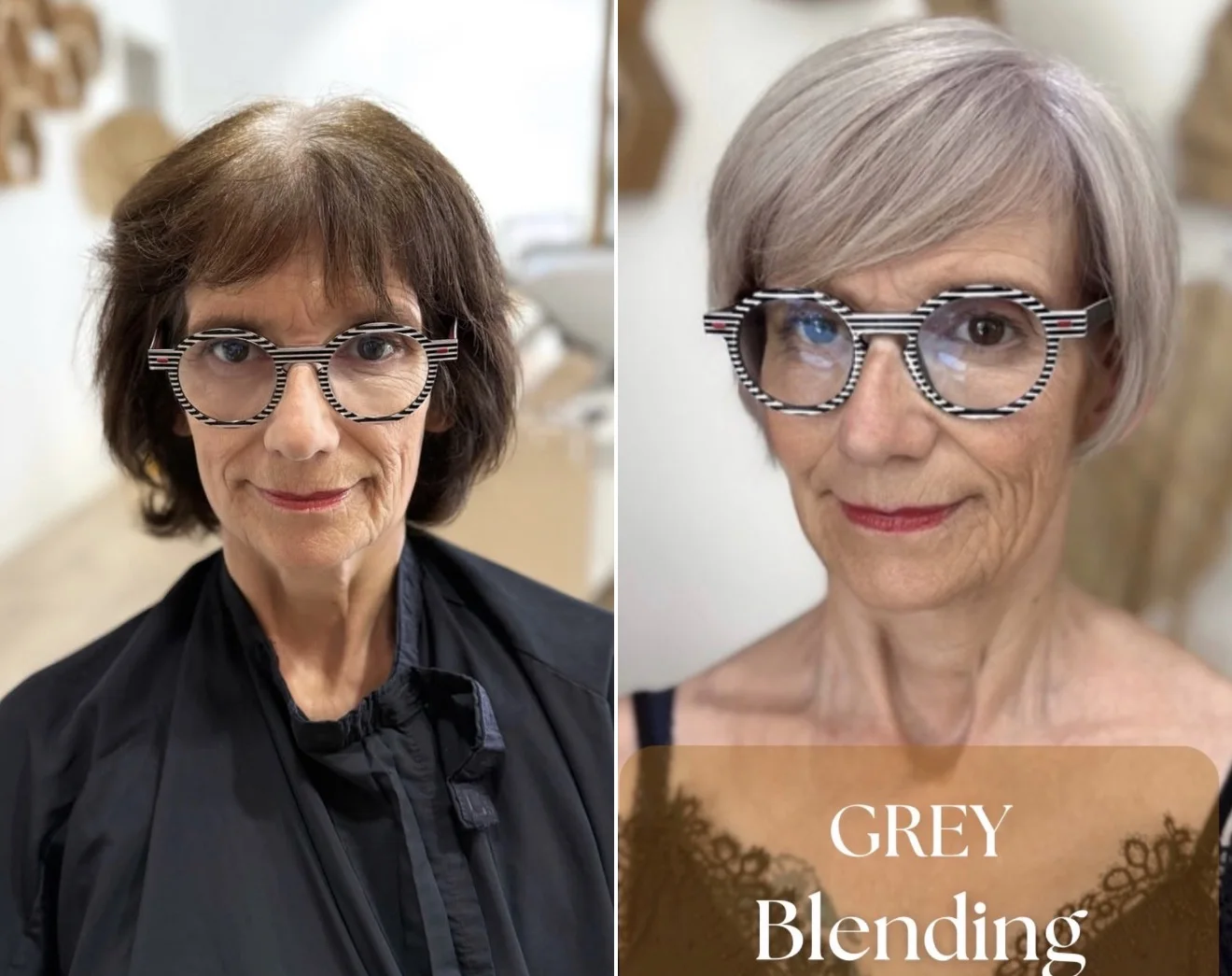 Grey Blending à Auray, fondre les cheveux blancs naturellement exemple 1