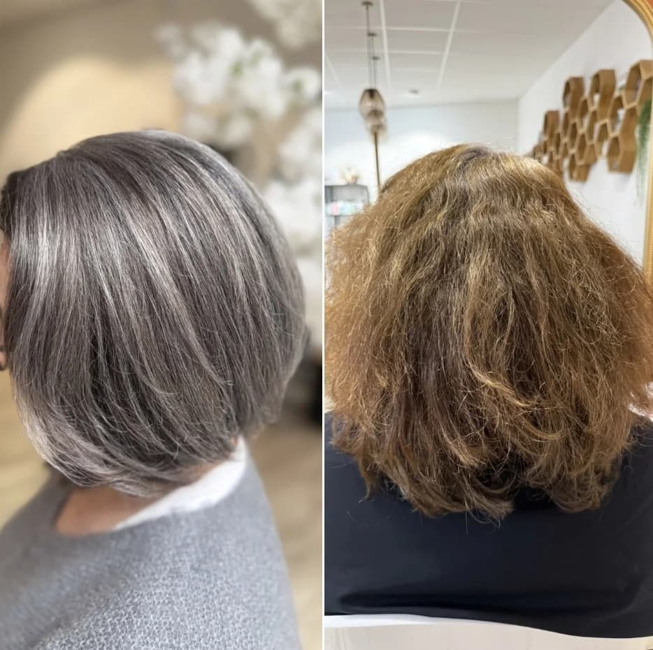 Grey Blending à Auray, fondre les cheveux blancs naturellement exemple 2